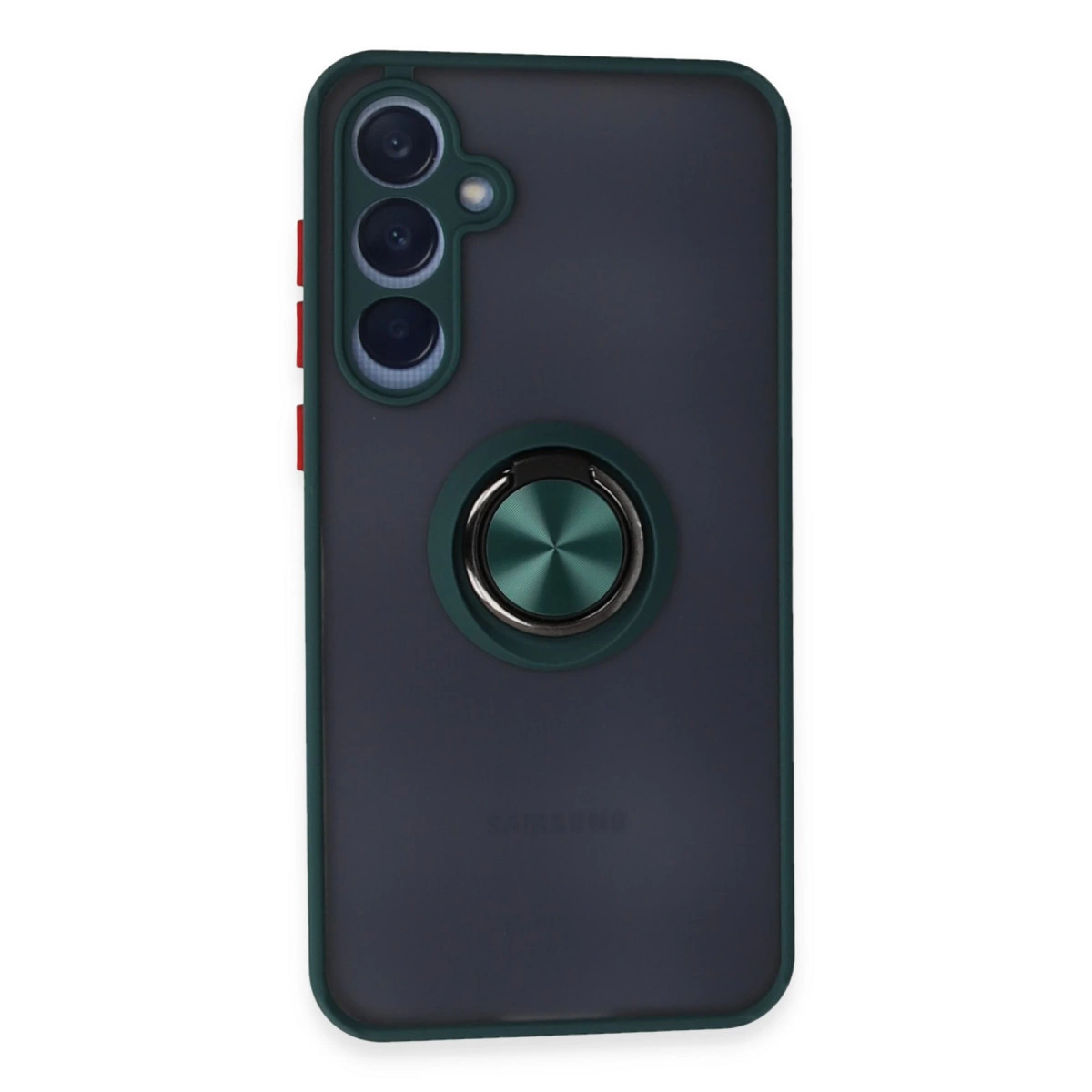 Samsung Galaxy A15 4g Kılıf Montreal Yüzüklü Silikon Kapak - Yeşil