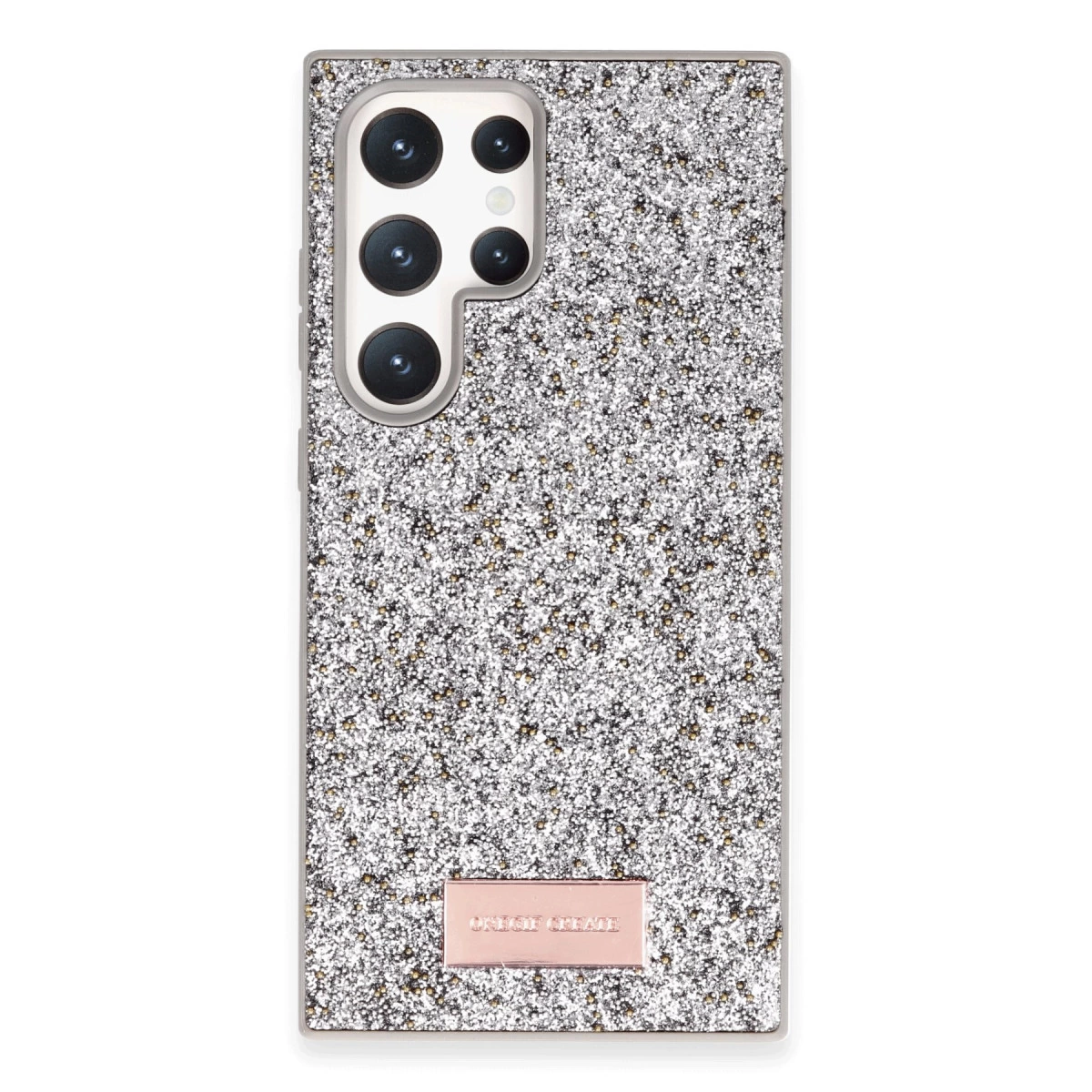 Onegif Samsung Galaxy S24 Ultra Bright Simli Kapak - Gümüş