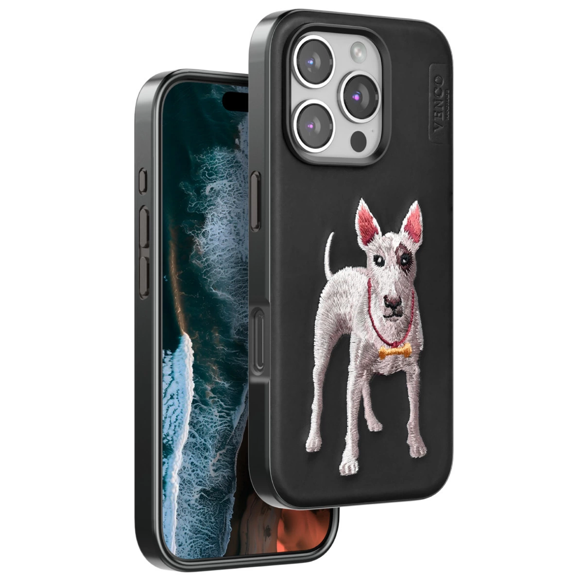 Venco İphone 16 Pro Perma Desenli Kapak - Siyah