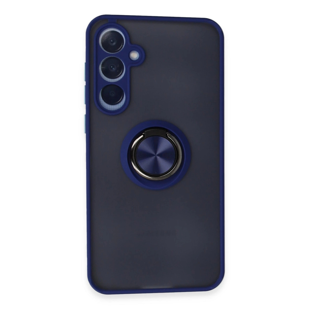 Samsung Galaxy A25 5g Kılıf Montreal Yüzüklü Silikon Kapak - Lacivert