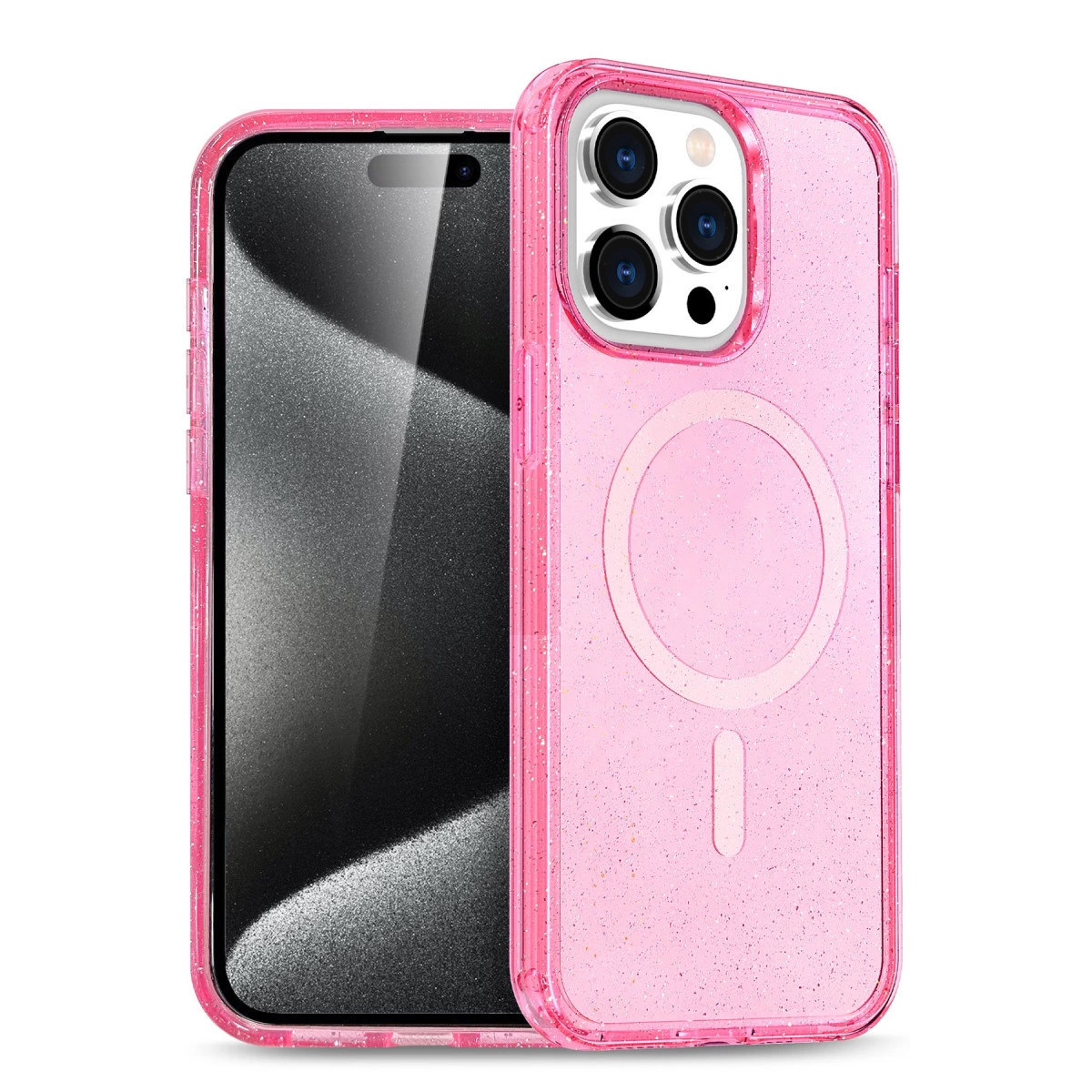 İphone 15 Pro Kılıf  Magsafe Kapak - Pembe