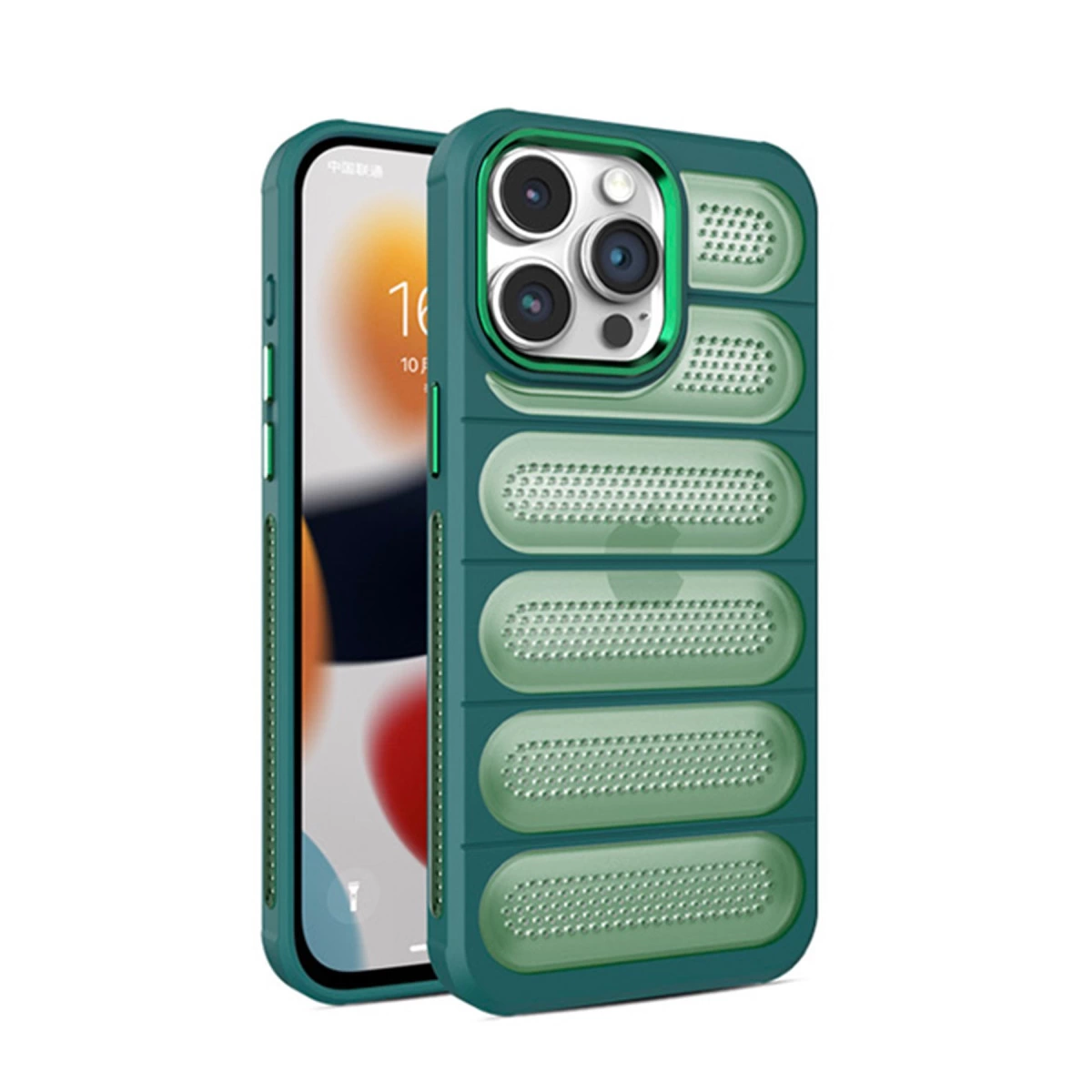 İphone 15 Pro Max Kılıf Airmax Silikon Kapak - Koyu Yeşil