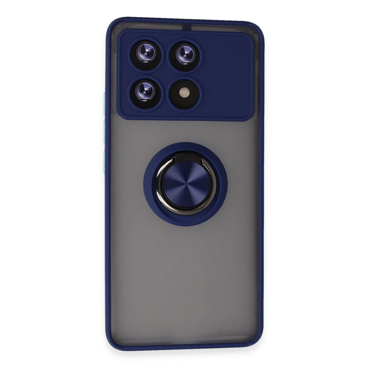 Xiaomi Poco X6 Pro Kılıf Montreal Yüzüklü Silikon Kapak - Lacivert