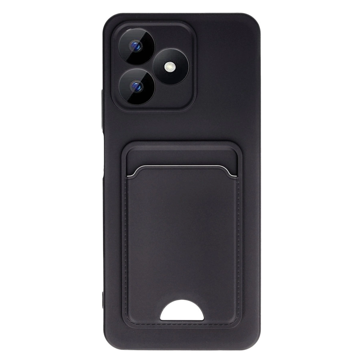 Realme Note 50 4g Kılıf Kelvin Kartvizitli Silikon - Siyah