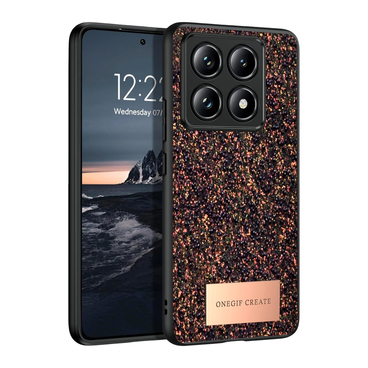 Onegif Xiaomi Mi 14t Pro Bright Simli Kapak - Derin Mor