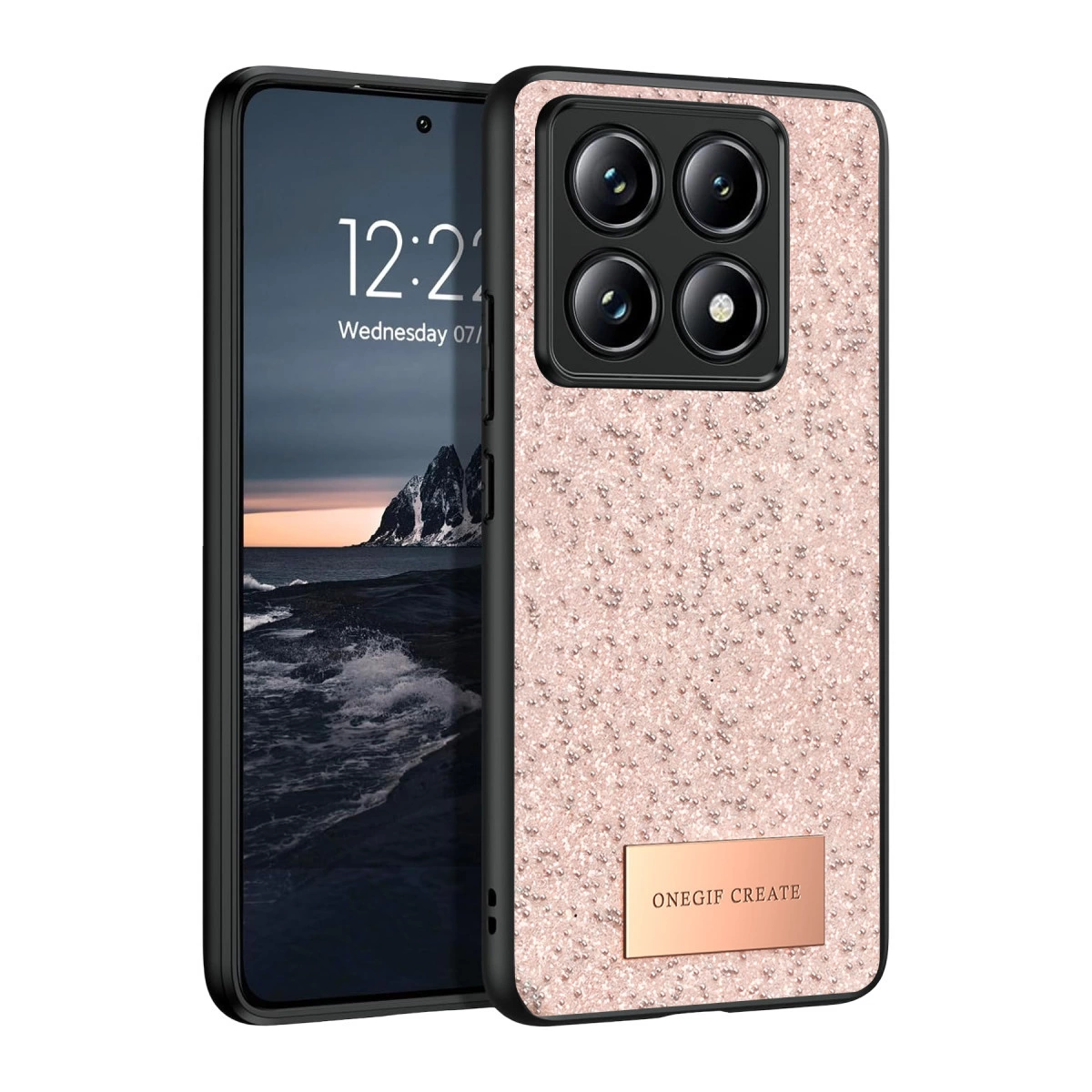 Onegif Xiaomi Mi 14t Pro Bright Simli Kapak - Pembe