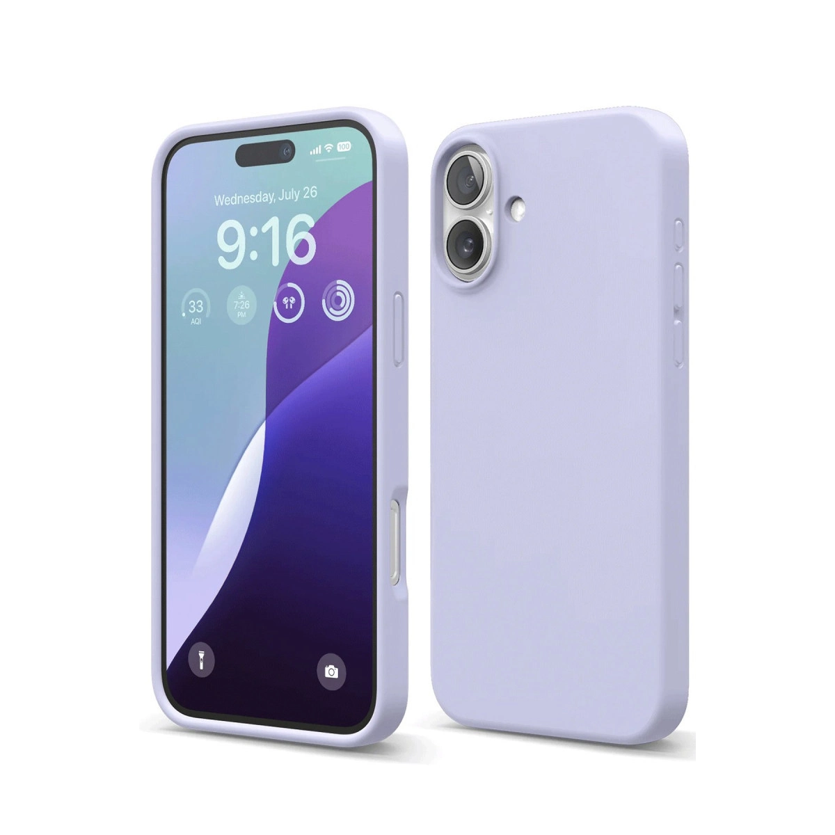 İphone 16 Plus Kılıf Nano İçi Kadife Silikon - Lila