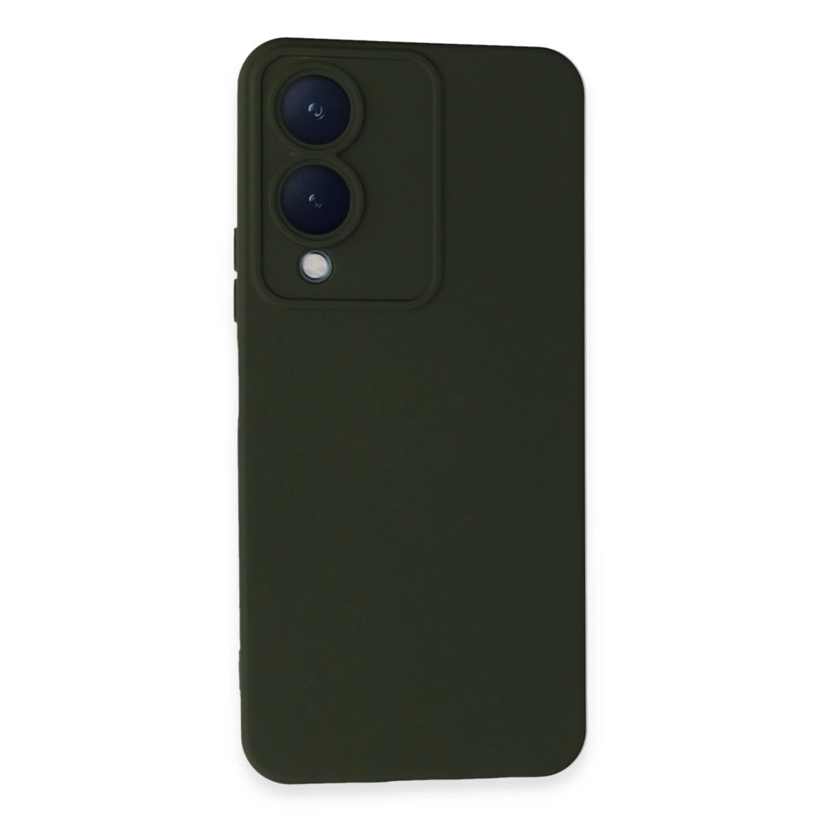 Vivo Y17s Kılıf Nano İçi Kadife Silikon - Koyu Yeşil