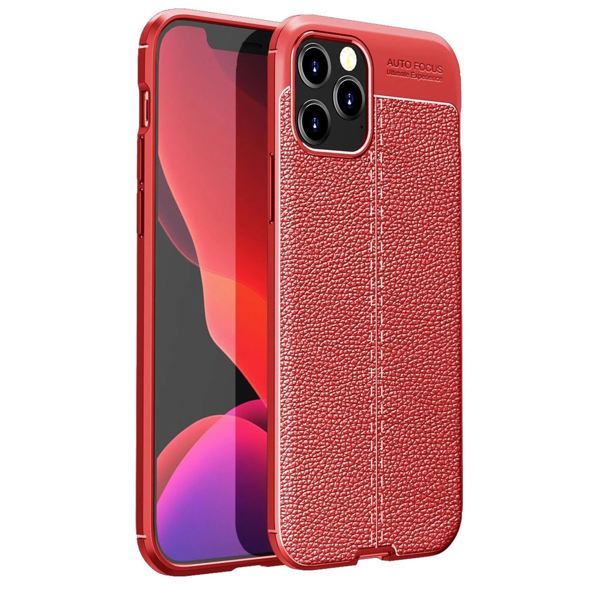 İphone 12 Pro Max Kılıf Auto Focus Kapak - Kırmızı