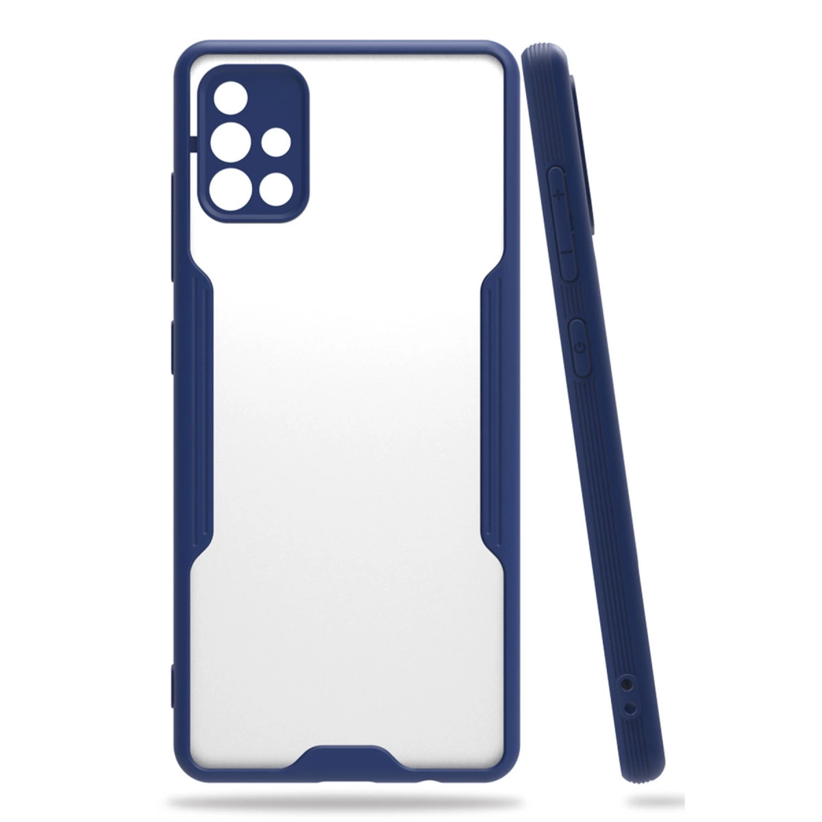 Samsung Galaxy A71 Kılıf Platin Silikon - Lacivert