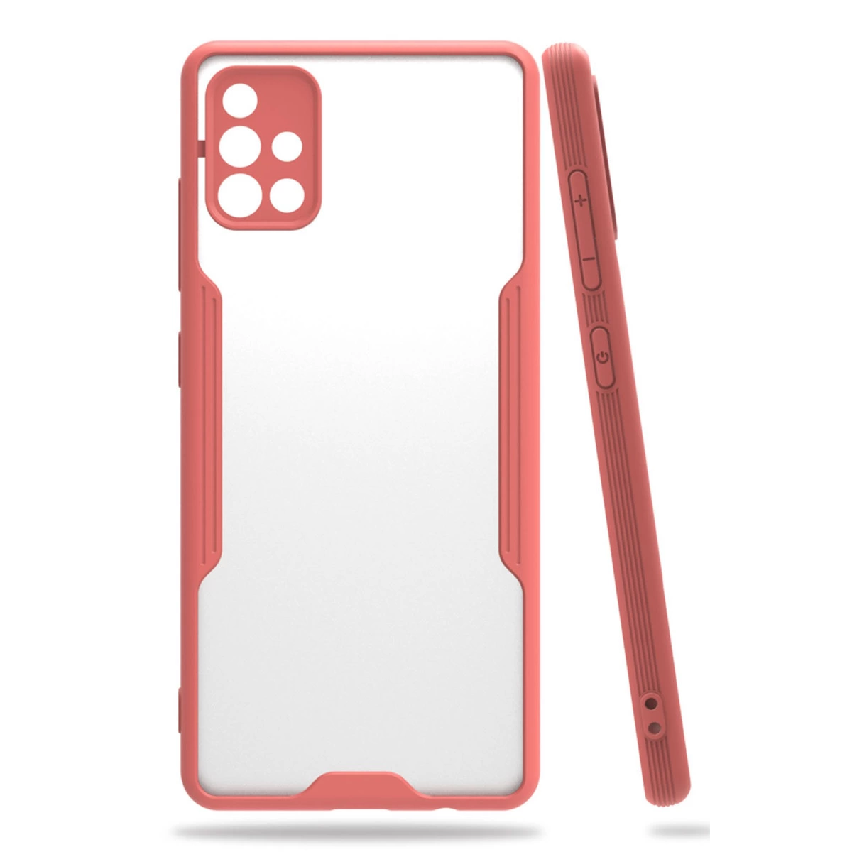 Samsung Galaxy A71 Kılıf Platin Silikon - Pembe