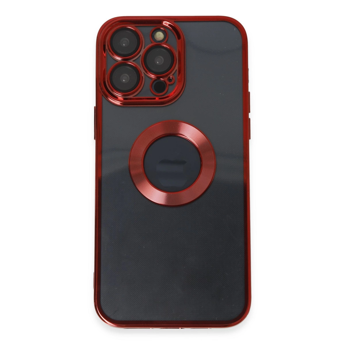 İphone 14 Pro Max Kılıf Slot Silikon - Kırmızı