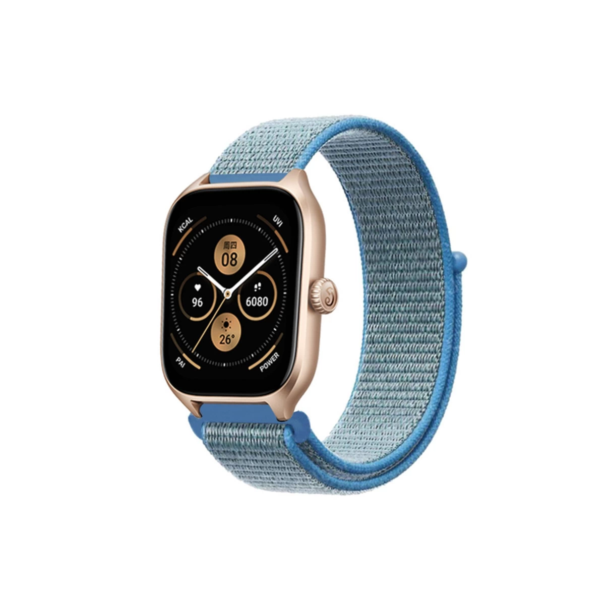 Watch 22mm Hasırlı Cırtcırtlı Kordon - Turkuaz