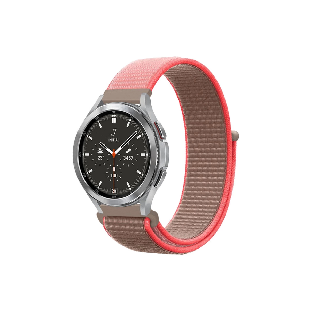 Watch 22mm Hasırlı Cırtcırtlı Kordon - Pembe