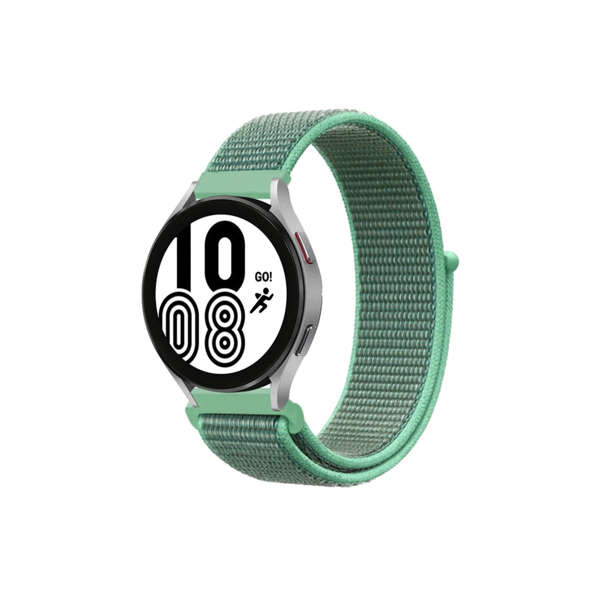 Samsung Galaxy Watch 4 Hasırlı Cırtcırtlı Kordon - Turkuaz