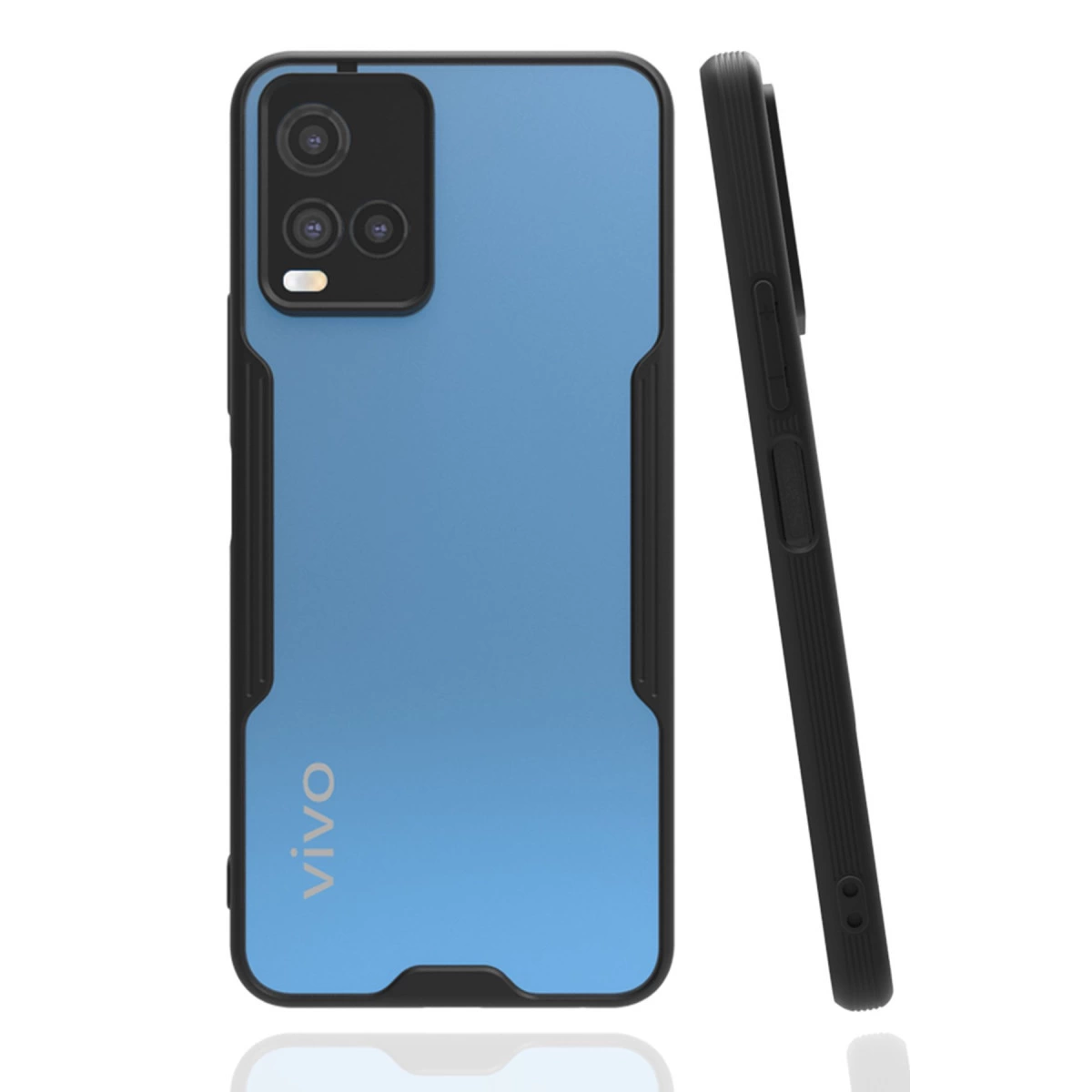 Vivo Y21s Kılıf Platin Silikon - Siyah