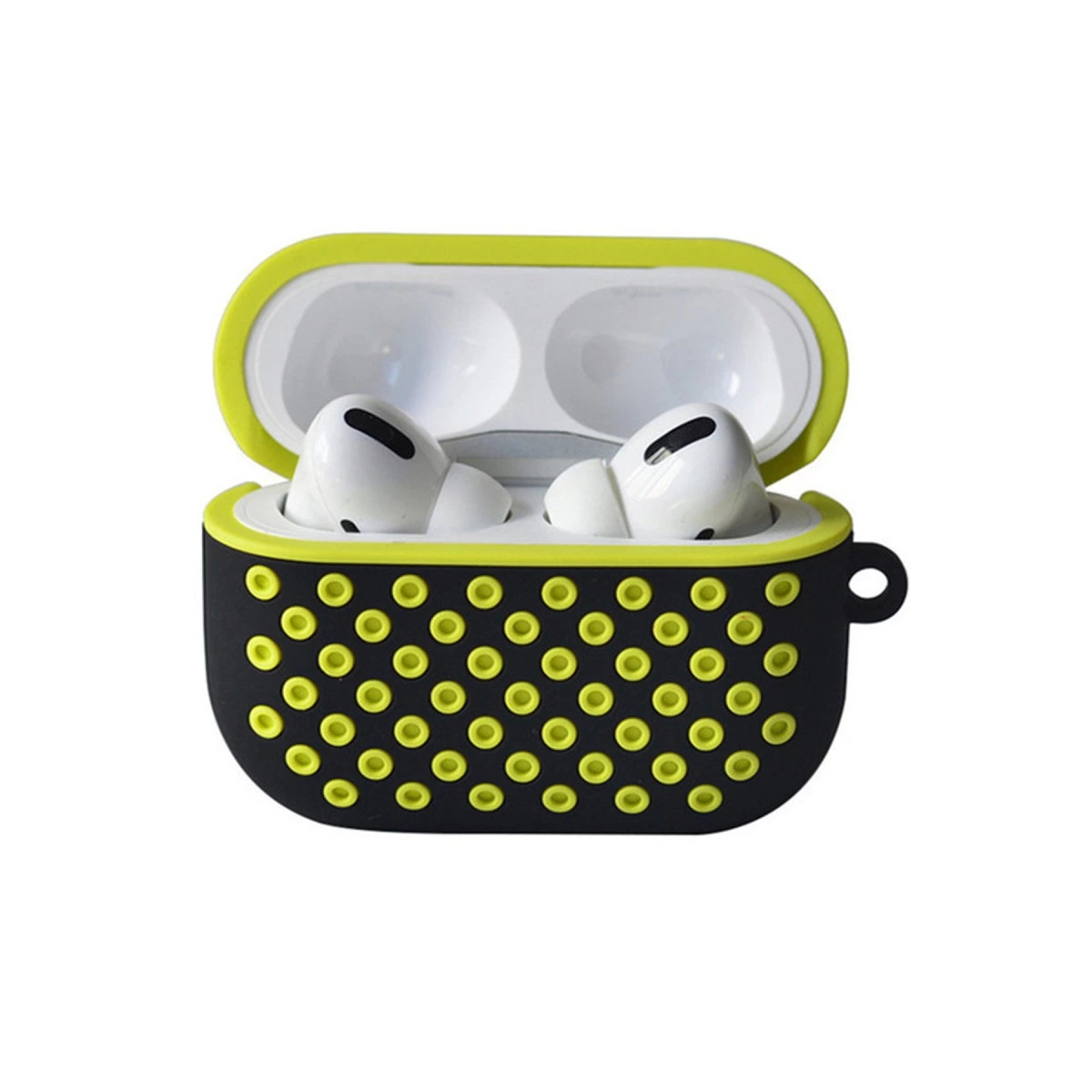 Airpods Pro 2 (2.nesil) Spor Delikli Kılıf - Siyah-sarı