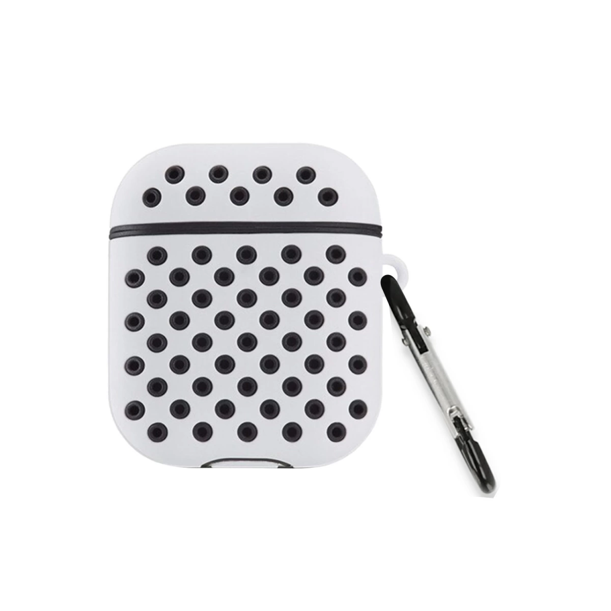 Airpods 2 (2.nesil) Spor Delikli Kılıf - Gri-siyah