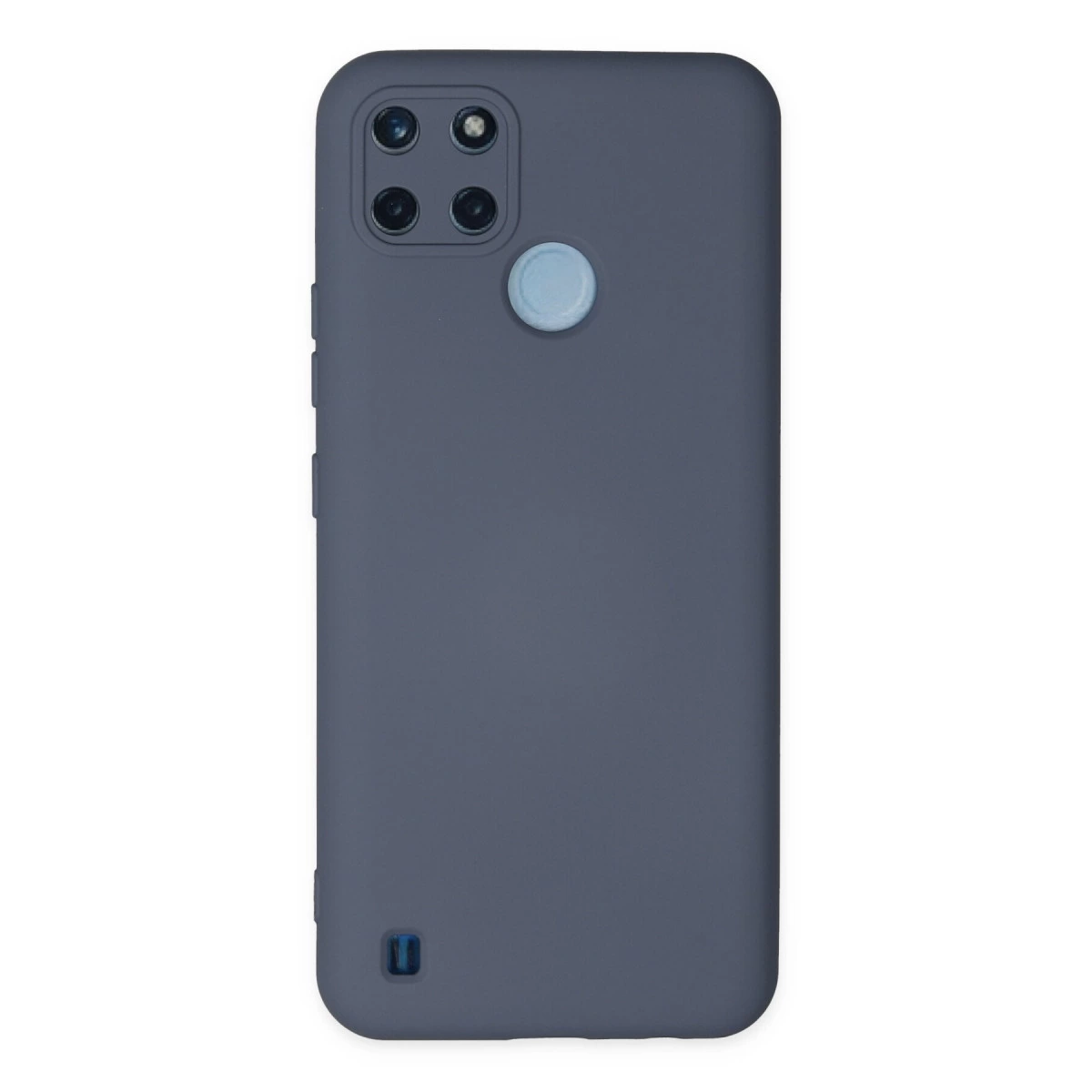 Realme C25y Kılıf Nano İçi Kadife Silikon - Gri