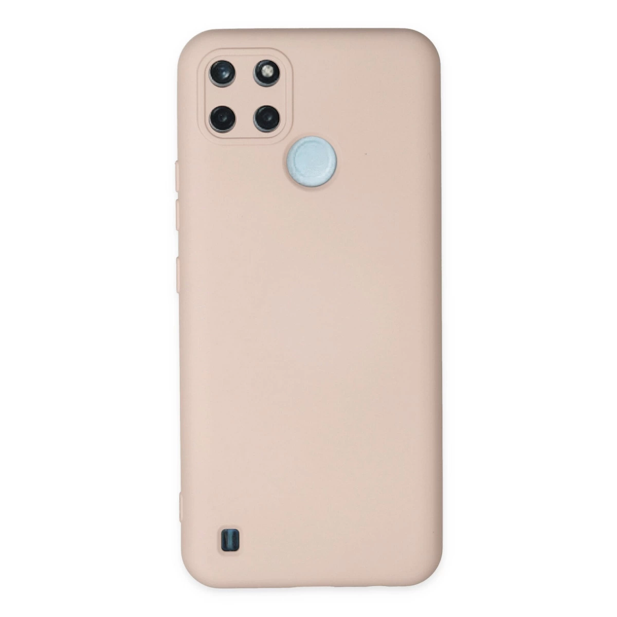 Realme C25y Kılıf Nano İçi Kadife Silikon - Pudra