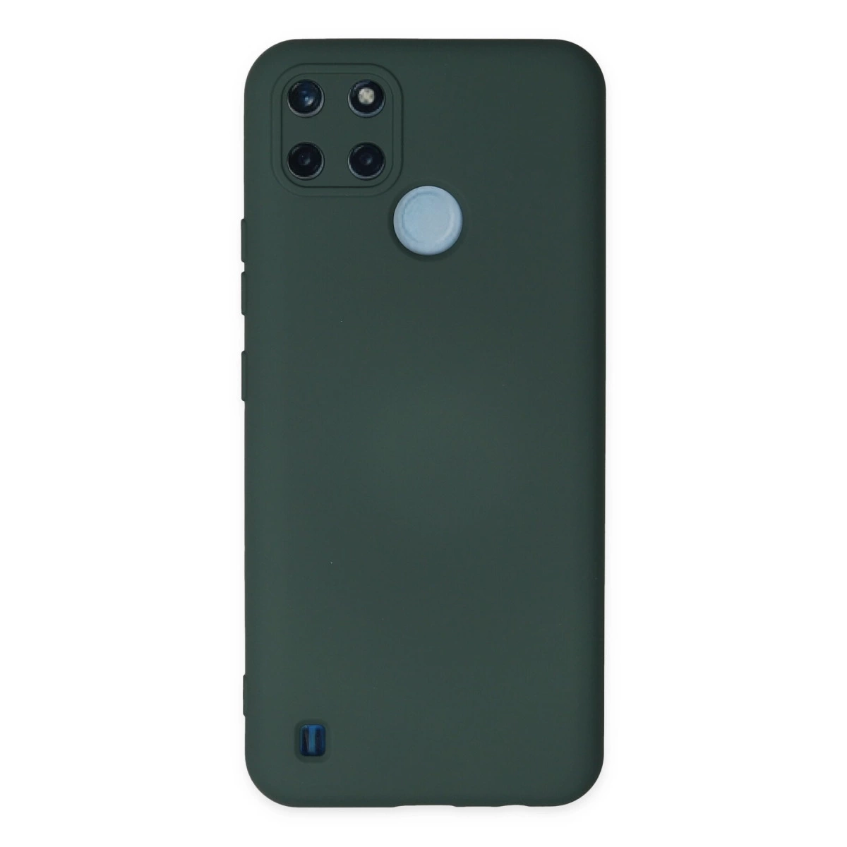 Realme C25y Kılıf Nano İçi Kadife Silikon - Koyu Yeşil