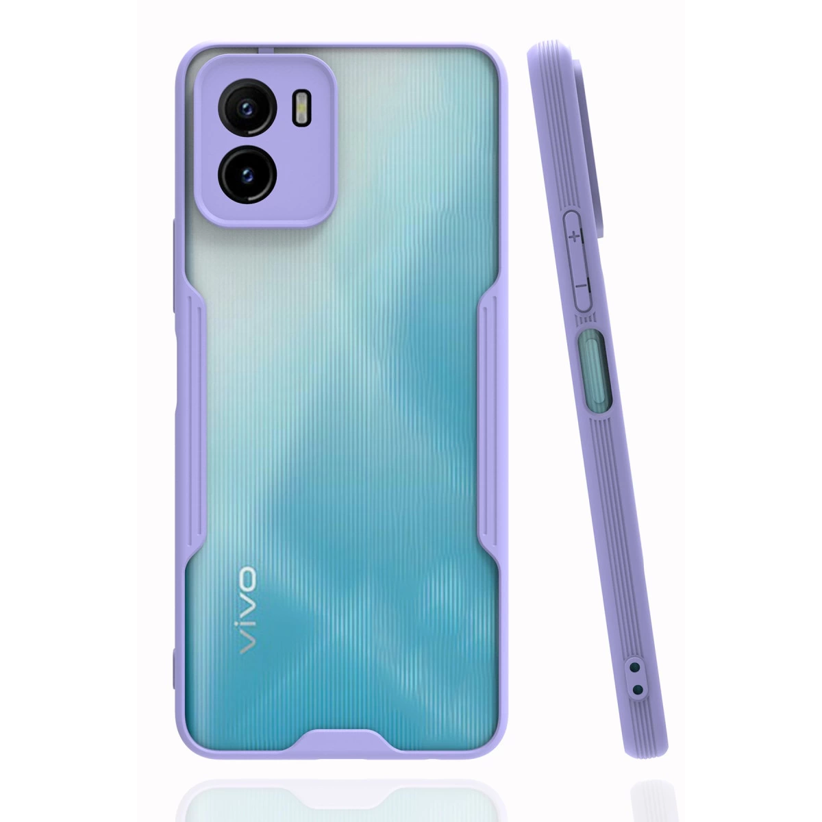 Vivo Y15s Kılıf Platin Silikon - Lila