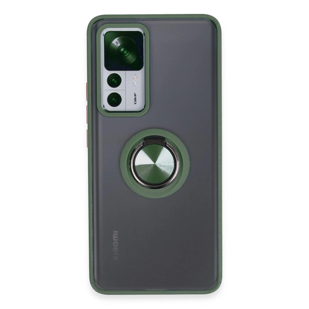 Xiaomi Mi 12t Pro Kılıf Montreal Yüzüklü Silikon Kapak - Yeşil