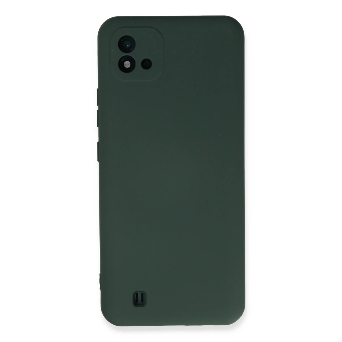Realme C11 2021 Kılıf Nano İçi Kadife Silikon - Koyu Yeşil