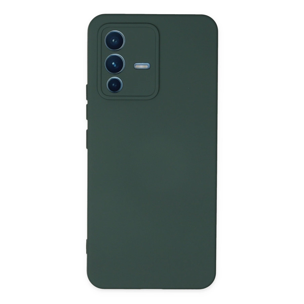 Vivo V23 5g Kılıf Nano İçi Kadife Silikon - Koyu Yeşil