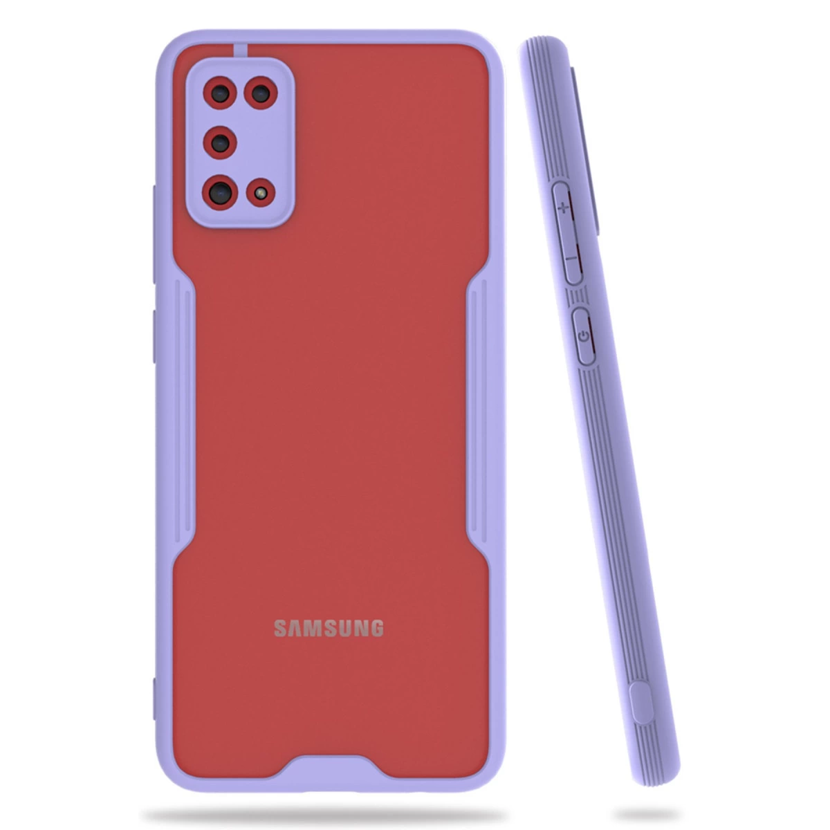 Samsung Galaxy A02s Kılıf Platin Silikon - Lila