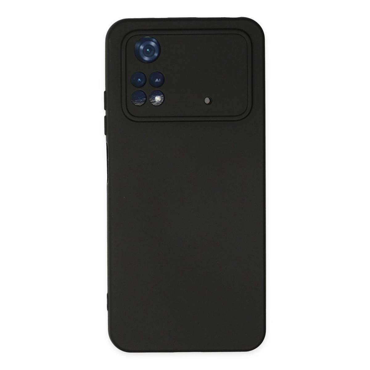 Xiaomi Poco M4 Pro 4g Kılıf Nano İçi Kadife Silikon - Siyah