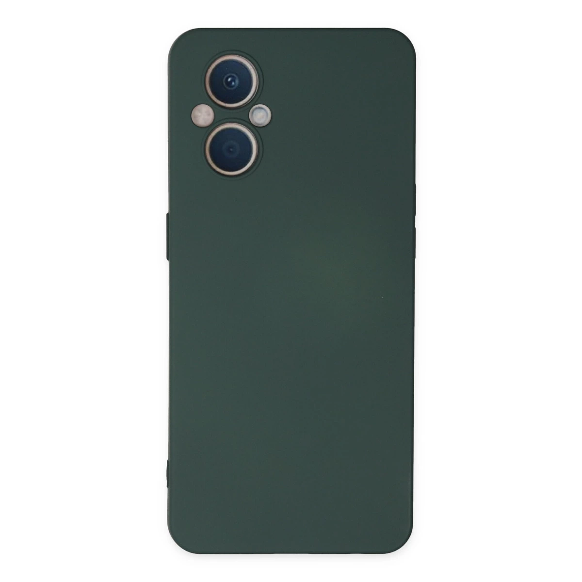 Oppo Reno 7 Lite Kılıf Nano İçi Kadife Silikon - Koyu Yeşil