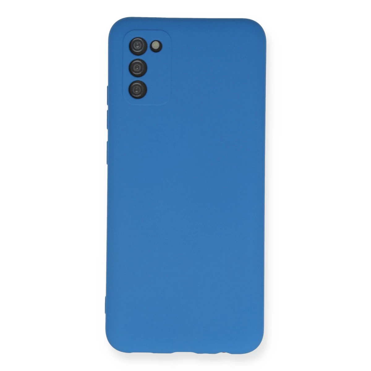 Samsung Galaxy A02s Kılıf Nano İçi Kadife Silikon - Mavi