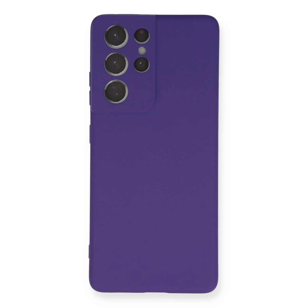 Samsung Galaxy S21 Ultra Kılıf Nano İçi Kadife Silikon - Mor