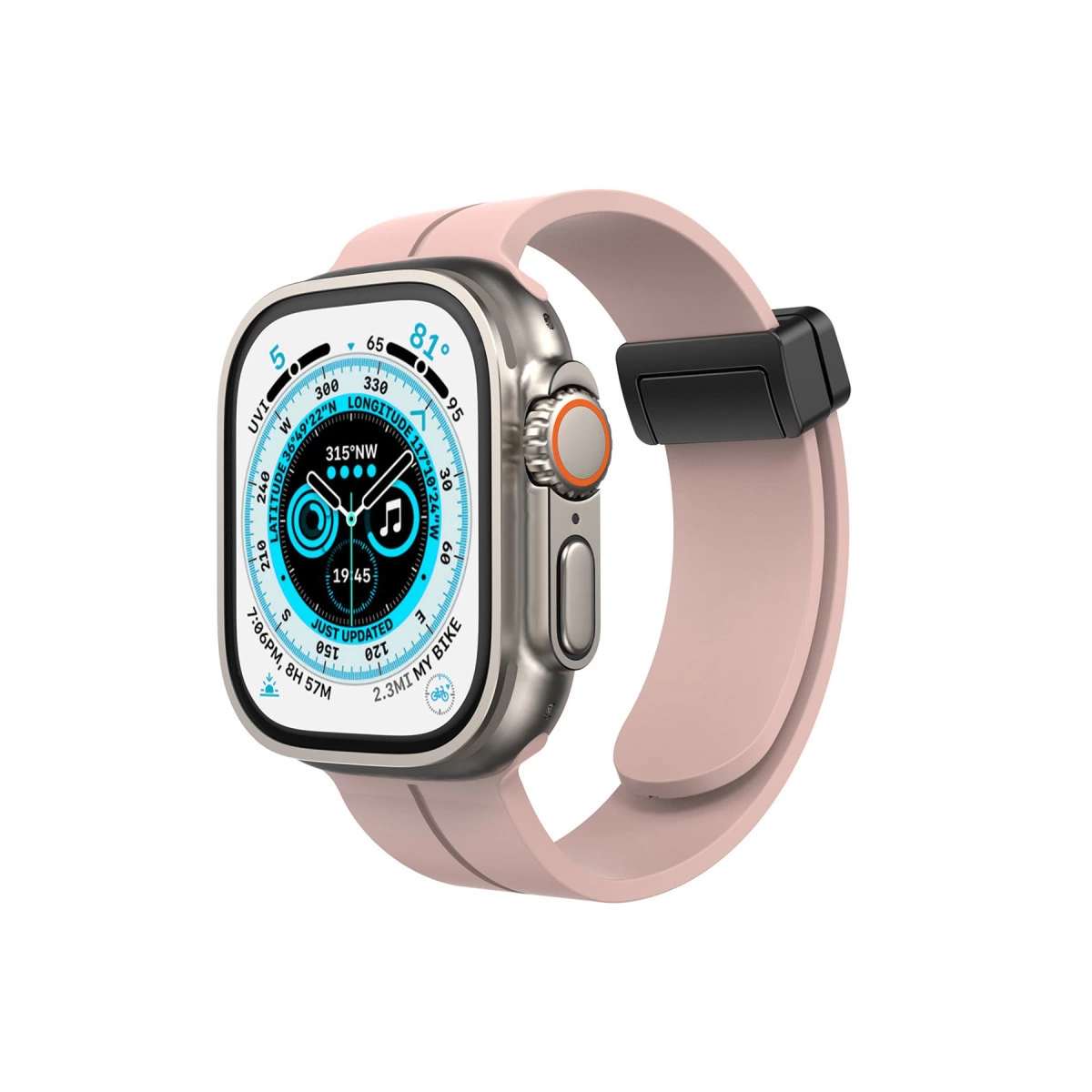 Apple Watch 38mm Kr412 Elegance Stylısh Kordon - Pudra