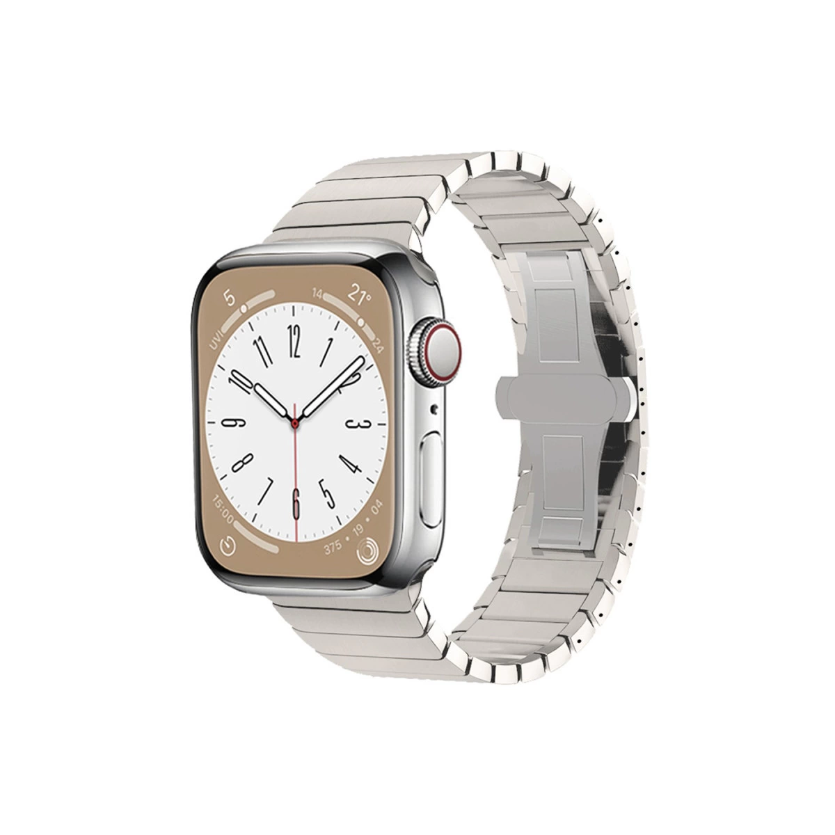 Apple Watch 42mm Kr413 Fine Steel Kordon - Yıldız Işığı