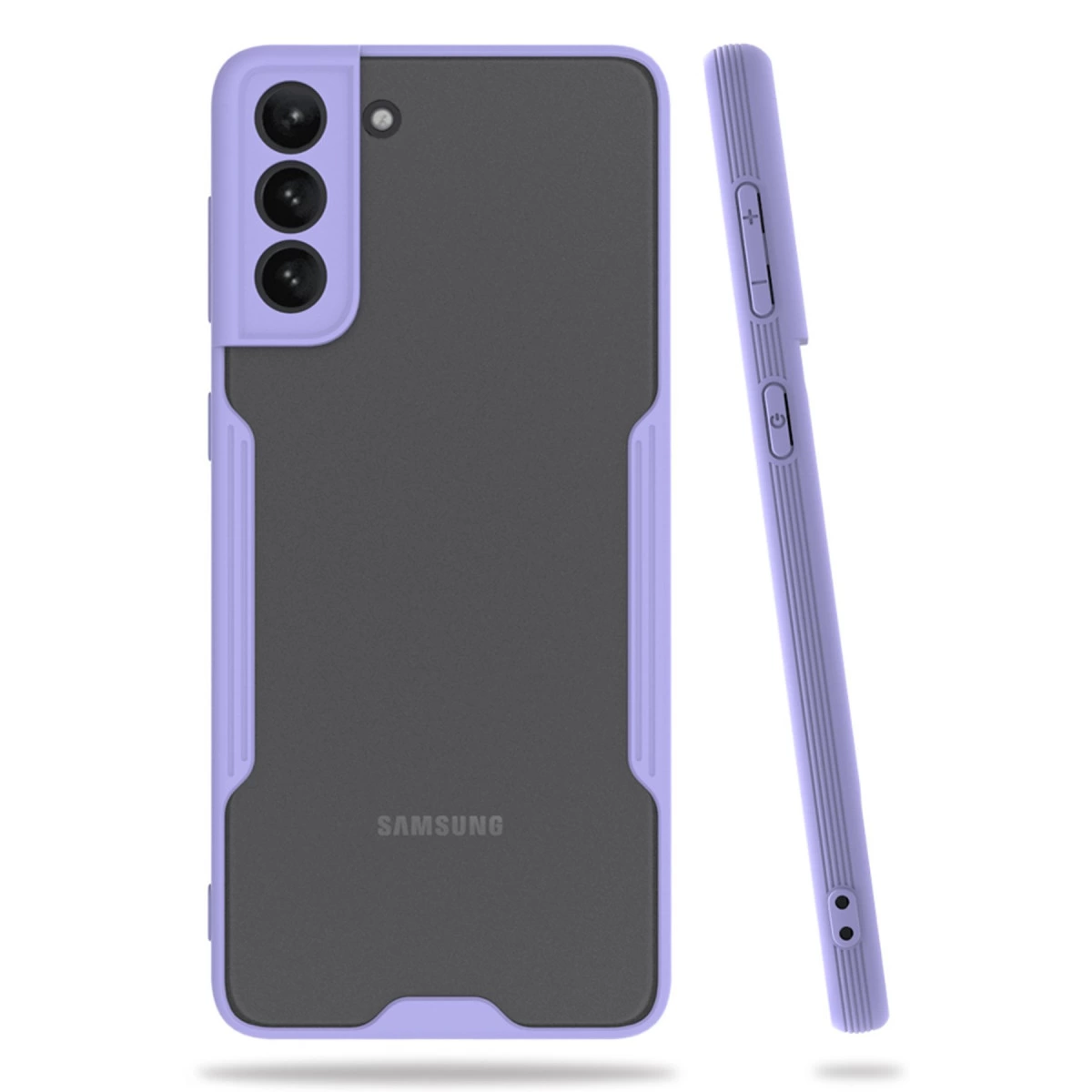 Samsung Galaxy S21 Plus Kılıf Platin Silikon - Lila