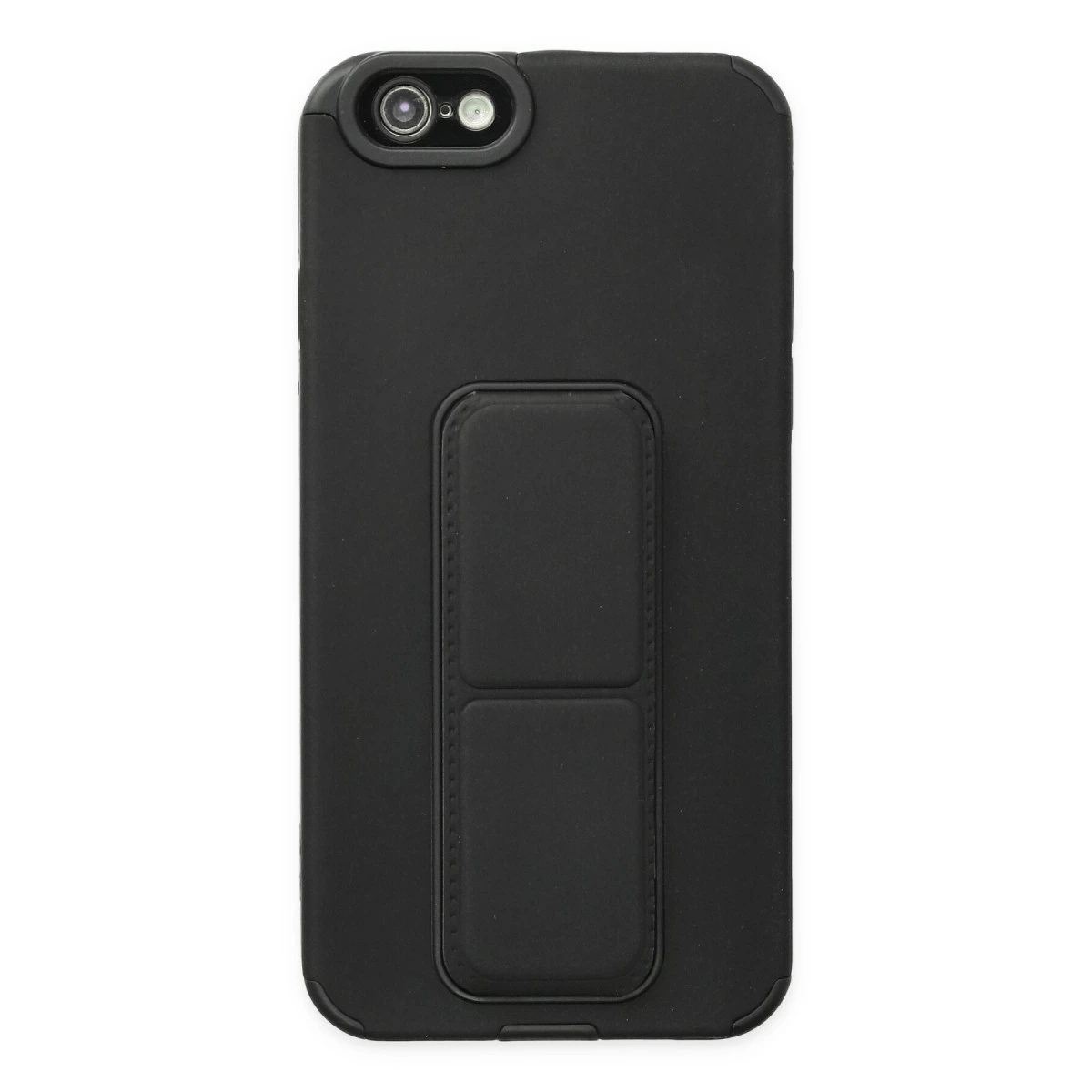 İphone 6 Kılıf Mega Standlı Silikon - Siyah