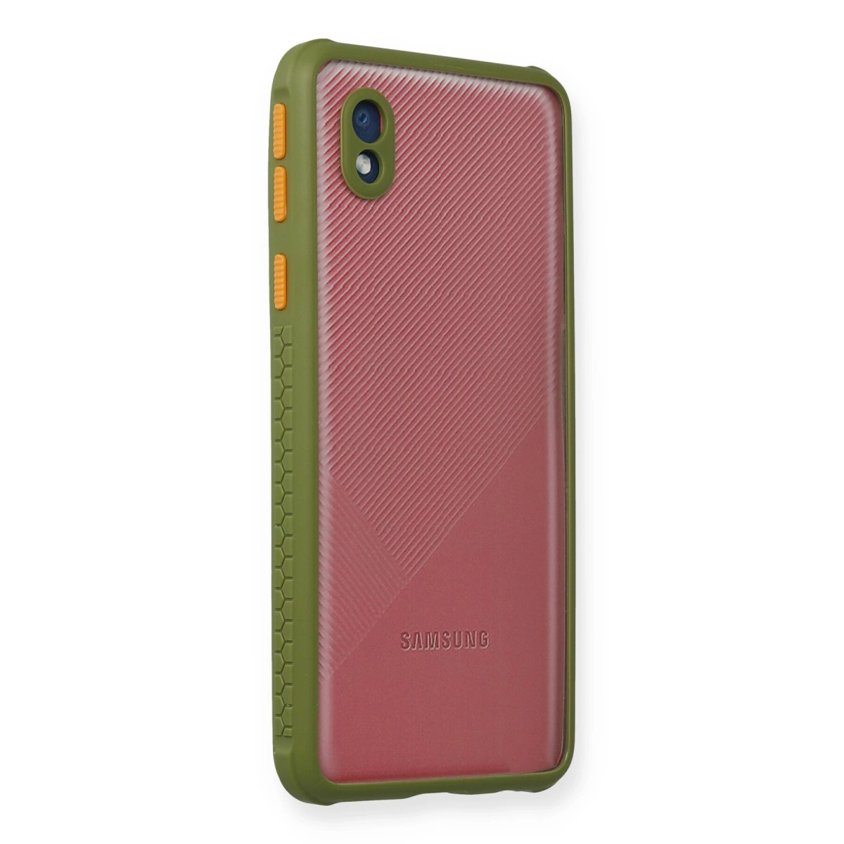 Samsung Galaxy A01 Core Kılıf Miami Şeffaf Silikon - Yeşil