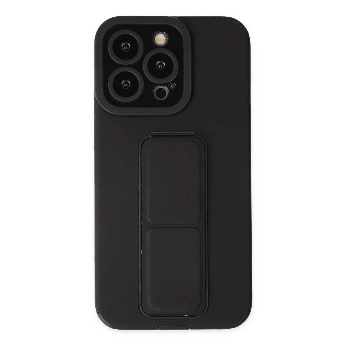 İphone 13 Pro Kılıf Mega Standlı Silikon - Siyah
