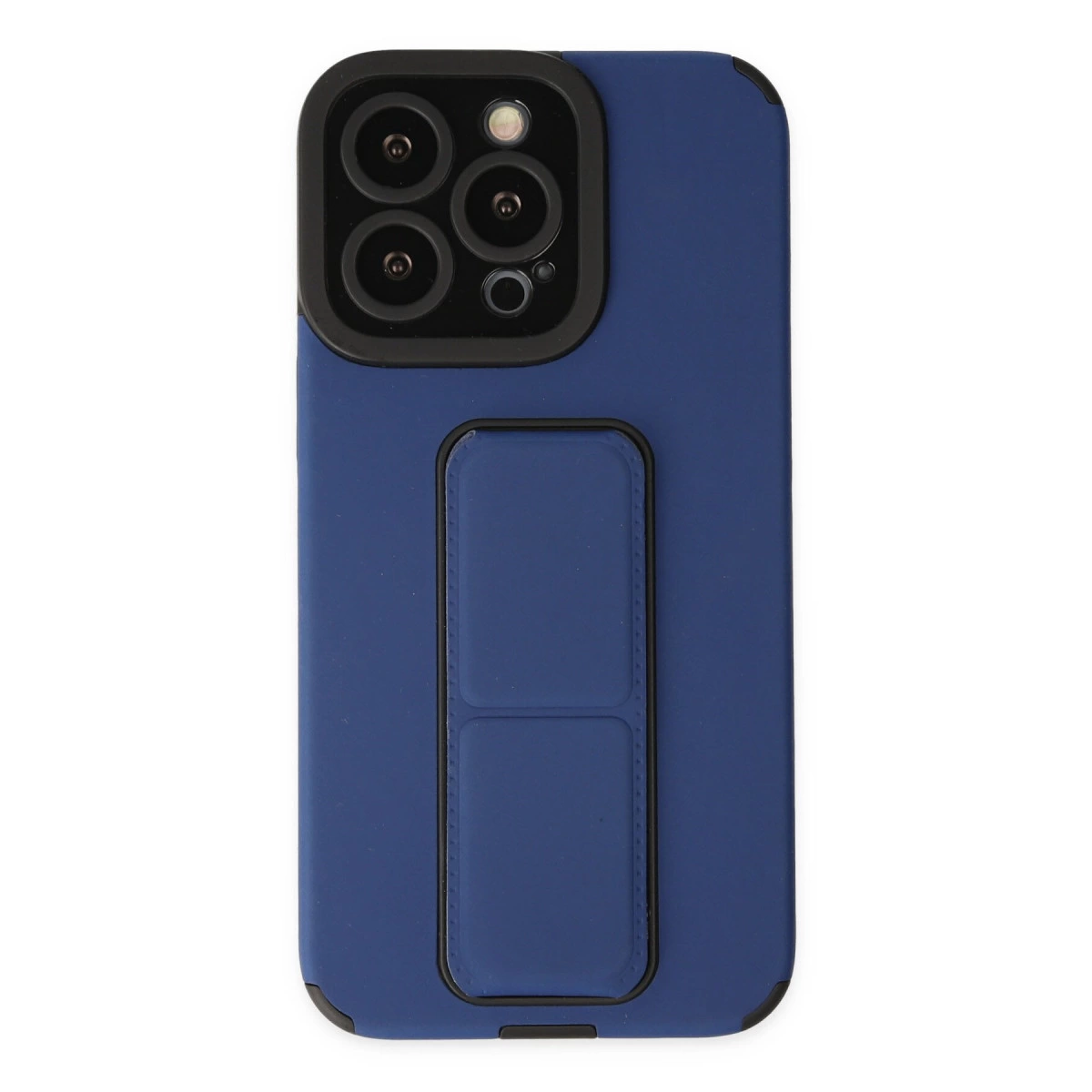 İphone 13 Pro Kılıf Mega Standlı Silikon - Mavi