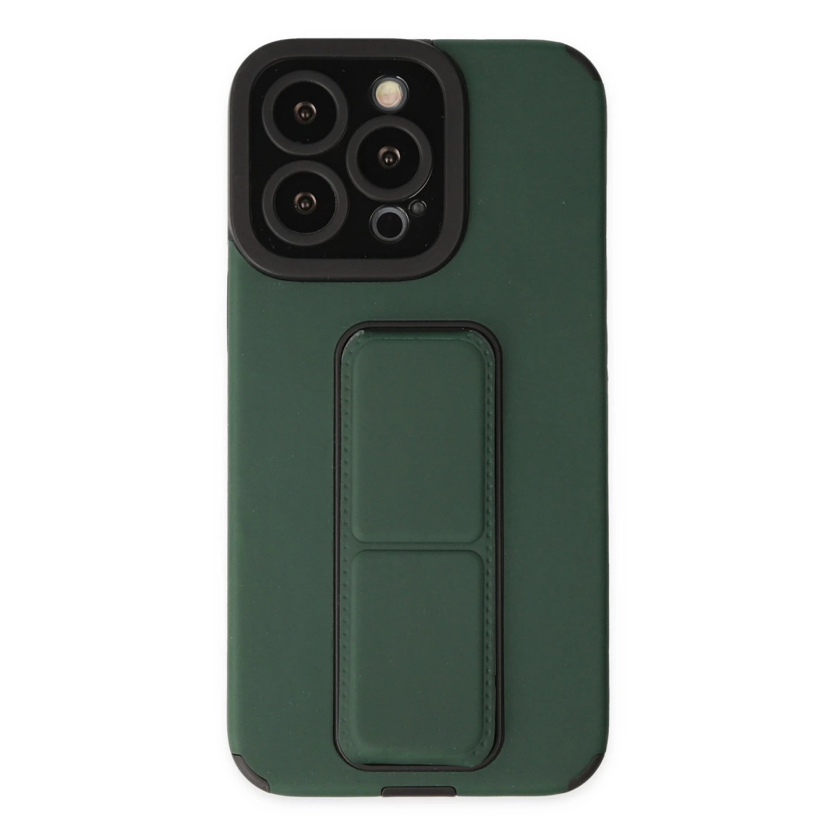 İphone 13 Pro Kılıf Mega Standlı Silikon - Yeşil