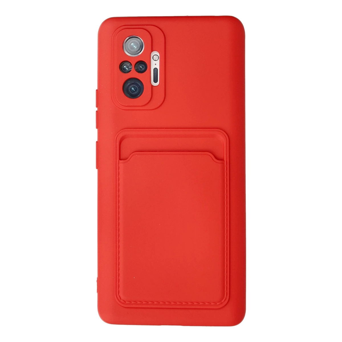 Xiaomi Redmi Note 10 Pro Kılıf Kelvin Kartvizitli Silikon - Kırmızı