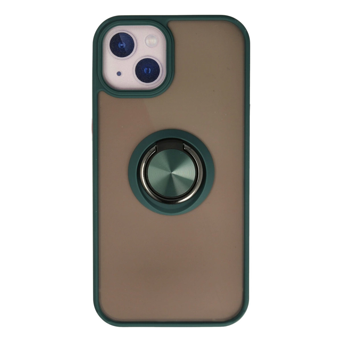 İphone 15 Kılıf Montreal Yüzüklü Silikon Kapak - Yeşil