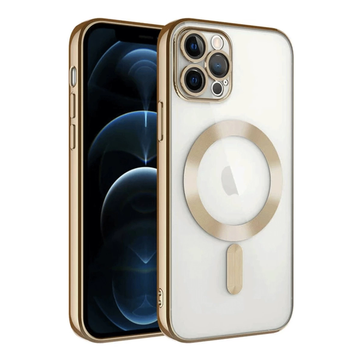 İphone 14 Pro Max Kılıf Kross Magneticsafe Kapak - Gold