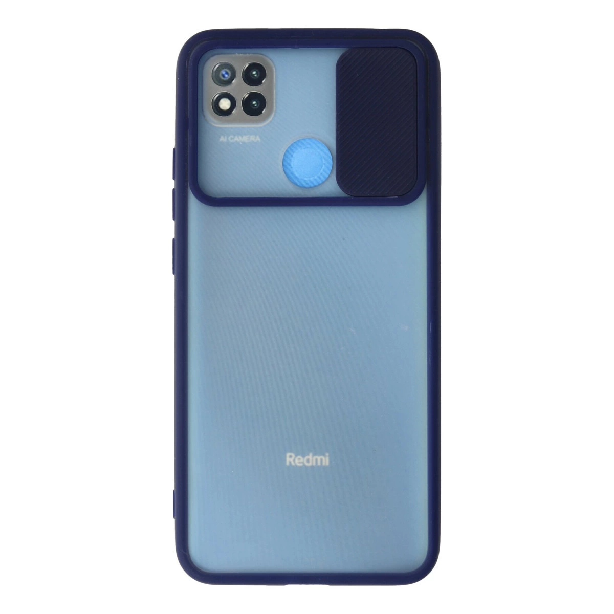 Xiaomi Redmi 9c Kılıf Palm Buzlu Kamera Sürgülü Silikon - Lacivert