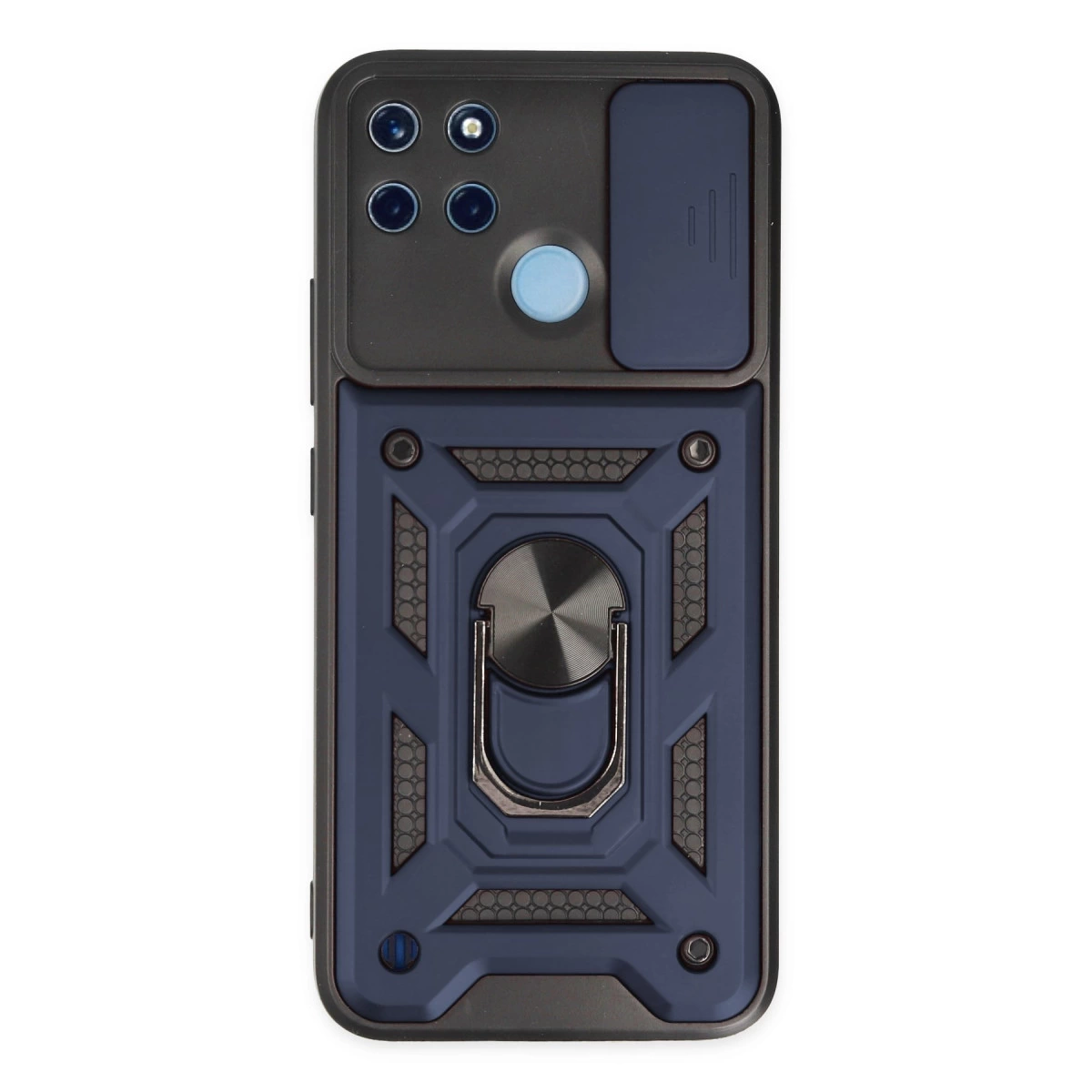 Realme C25y Kılıf Pars Lens Yüzüklü Silikon - Lacivert