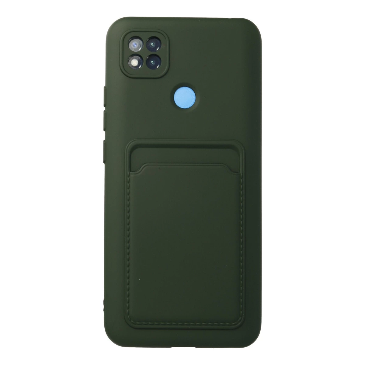 Xiaomi Redmi 9c Kılıf Kelvin Kartvizitli Silikon - Koyu Yeşil