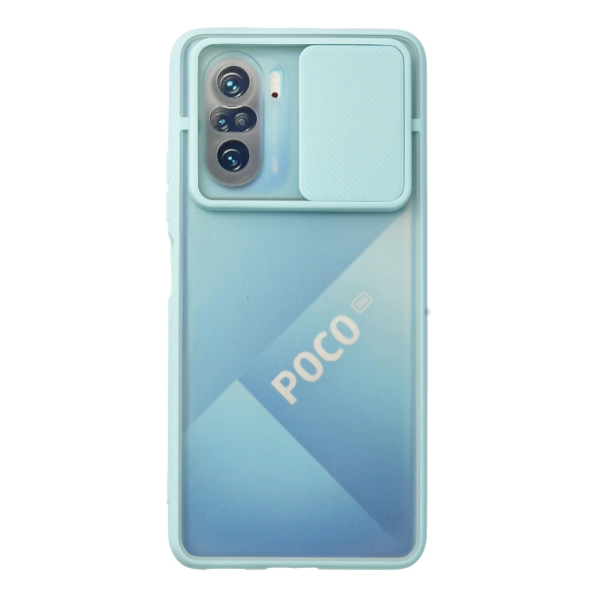 Xiaomi Poco F3 Kılıf Palm Buzlu Kamera Sürgülü Silikon - Turkuaz