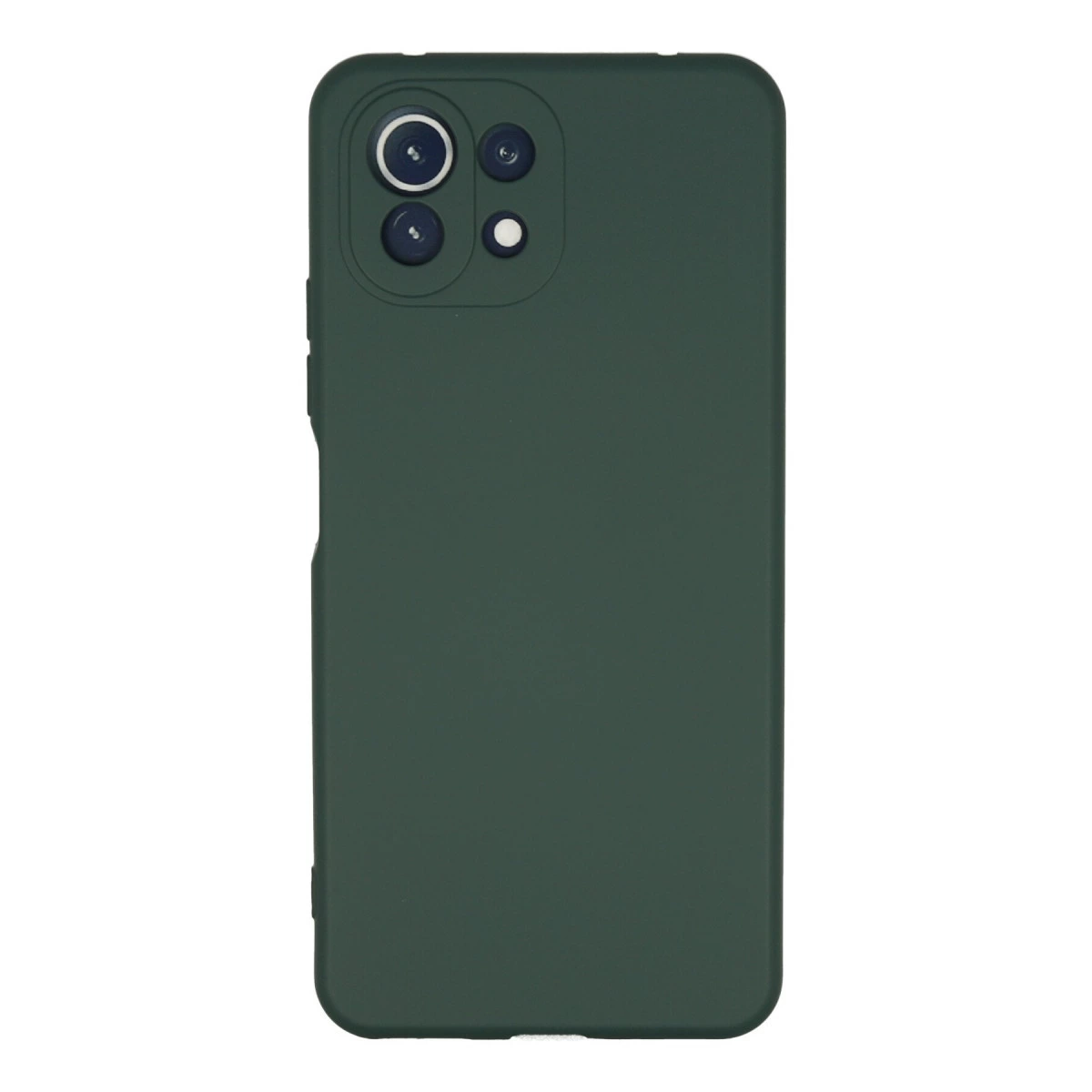 Xiaomi Mi 11 Lite Kılıf Nano İçi Kadife Silikon - Koyu Yeşil